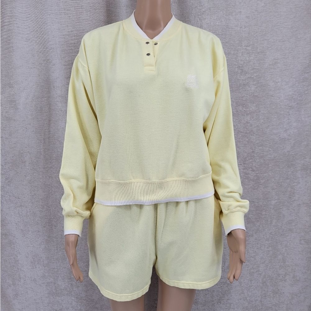 Reebok 90s 2pc Set Shorts and Sweatshirt Activewear Loungewear Women's Large